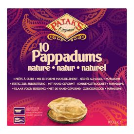 Poppadum Nature, unfried, 100g