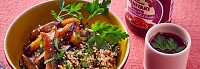 Caramelized eggplant with quinoa