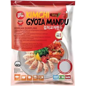 Korean dumplings gyoza mandu with kimchi, spicy, frozen, 540g