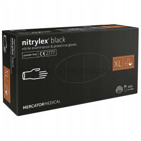 Disposable gloves, nitrile, black, size XL, 100 pcs.