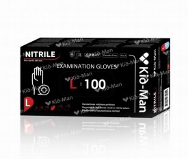 Vienreizlietojami cimdi, nitrila, melni, L izmērs, 100 gab.