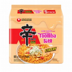 Лапша быстрого приготовления Toomba, острая, семейная упаковка, 137 г × 5