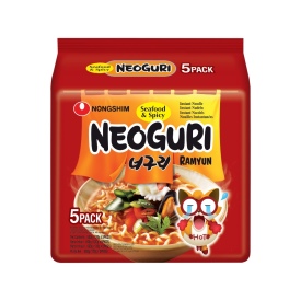 Лапша-суп быстрого приготовления со вкусом морепродуктов Неогури Рамён, Острая, 120г x 5