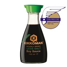 Dabiski raudzēta sojas mērce, par 43% mazāks sāls saturs, Kikkoman, 150ml DISP
